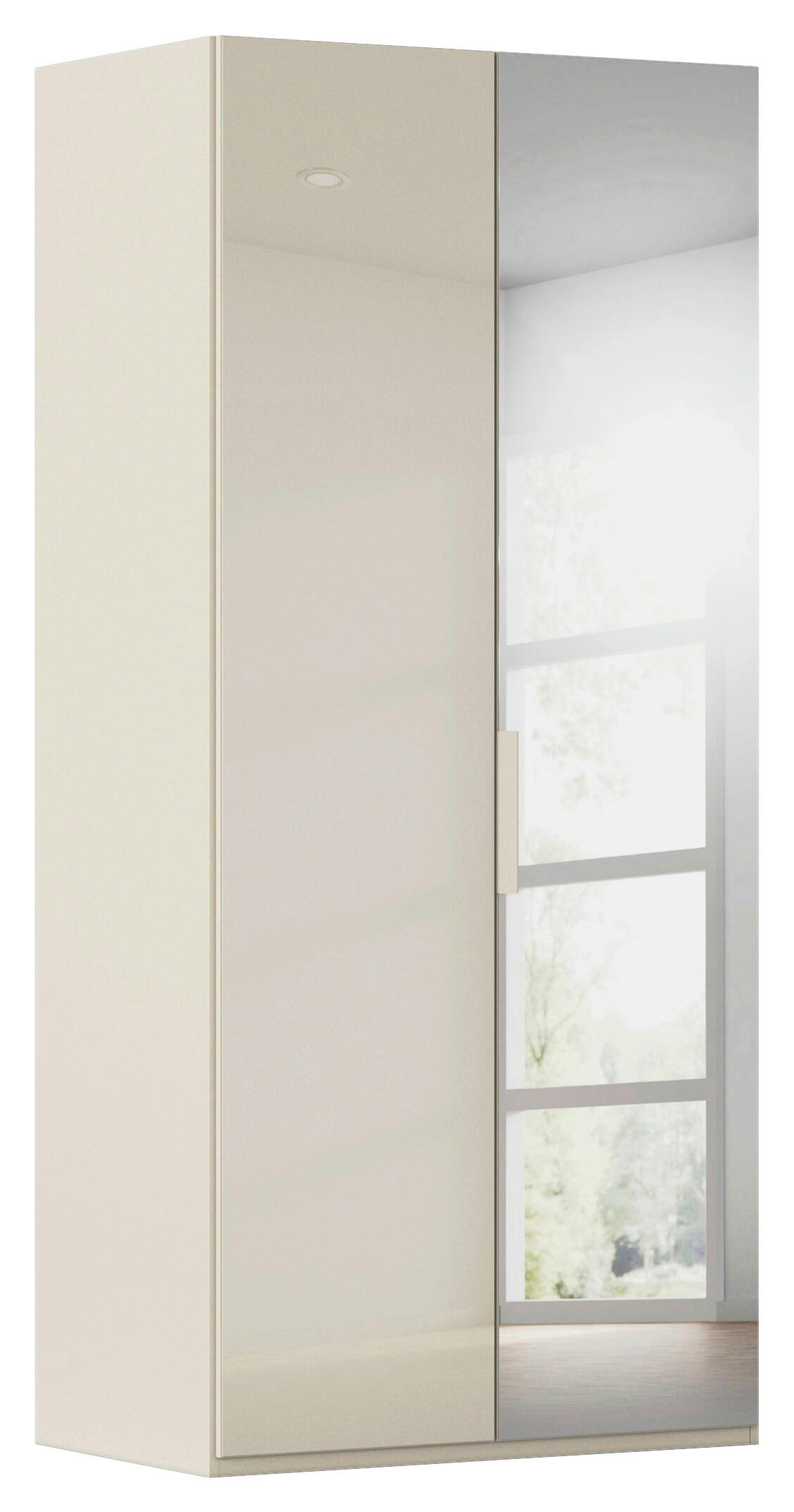 DREHTÜRENSCHRANK 101/223/61 cm,  in Champagner, 2-türig  - Champagner, Basics, Glas/Holzwerkstoff (101/223/61cm) - Novel