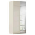 DREHTÜRENSCHRANK 101/235/61 cm,  in Champagner, 2-türig  - Champagner, Basics, Glas/Holzwerkstoff (101/235/61cm) - Novel
