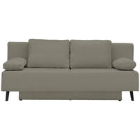 SCHLAFSOFA Cord Taupe  - Taupe/Schwarz, Modern, Textil/Metall (193/85/88cm) - Novel