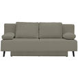 SCHLAFSOFA Spicy in Cord Taupe  - Taupe/Schwarz, MODERN, Textil/Metall (193/85/88cm) - Novel