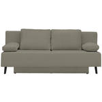 SCHLAFSOFA Spicy in Cord Taupe  - Taupe/Schwarz, MODERN, Textil/Metall (193/85/88cm) - Novel