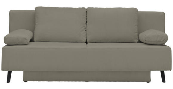 SCHLAFSOFA Spicy in Cord Taupe  - Taupe/Schwarz, MODERN, Textil/Metall (193/85/88cm) - Novel
