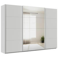 SCHWEBETÜRENSCHRANK Seidengrau  - Seidengrau/Alufarben, Konventionell, Glas/Holzwerkstoff (315/229/62cm) - Xora