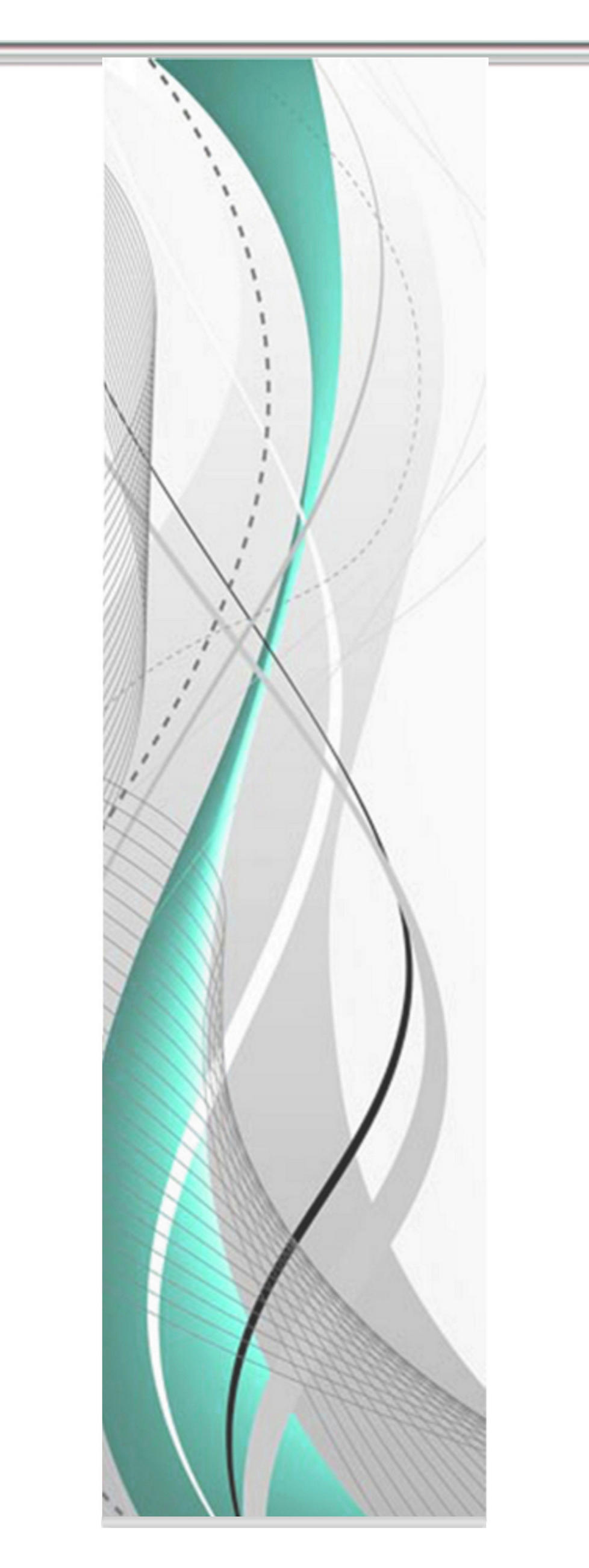 FLÄCHENVORHANG   blickdicht   60/245 cm  - Petrol, Design, Textil (60/245cm)