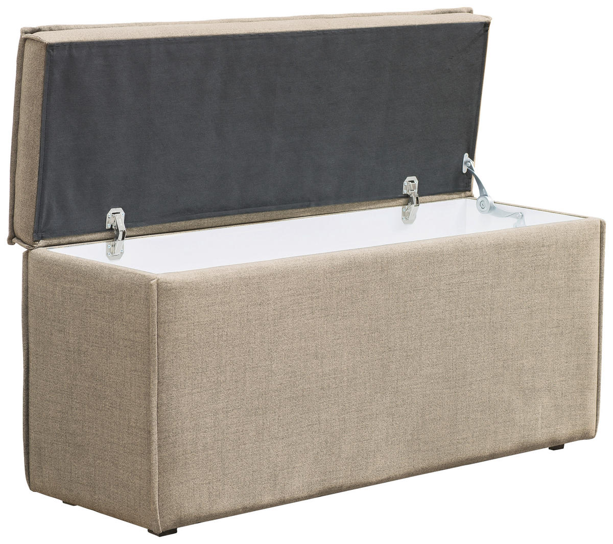 BETTBANK 140/51/40 cm   - Beige/Schwarz, Design, Kunststoff/Textil (140/51/40cm) - home24