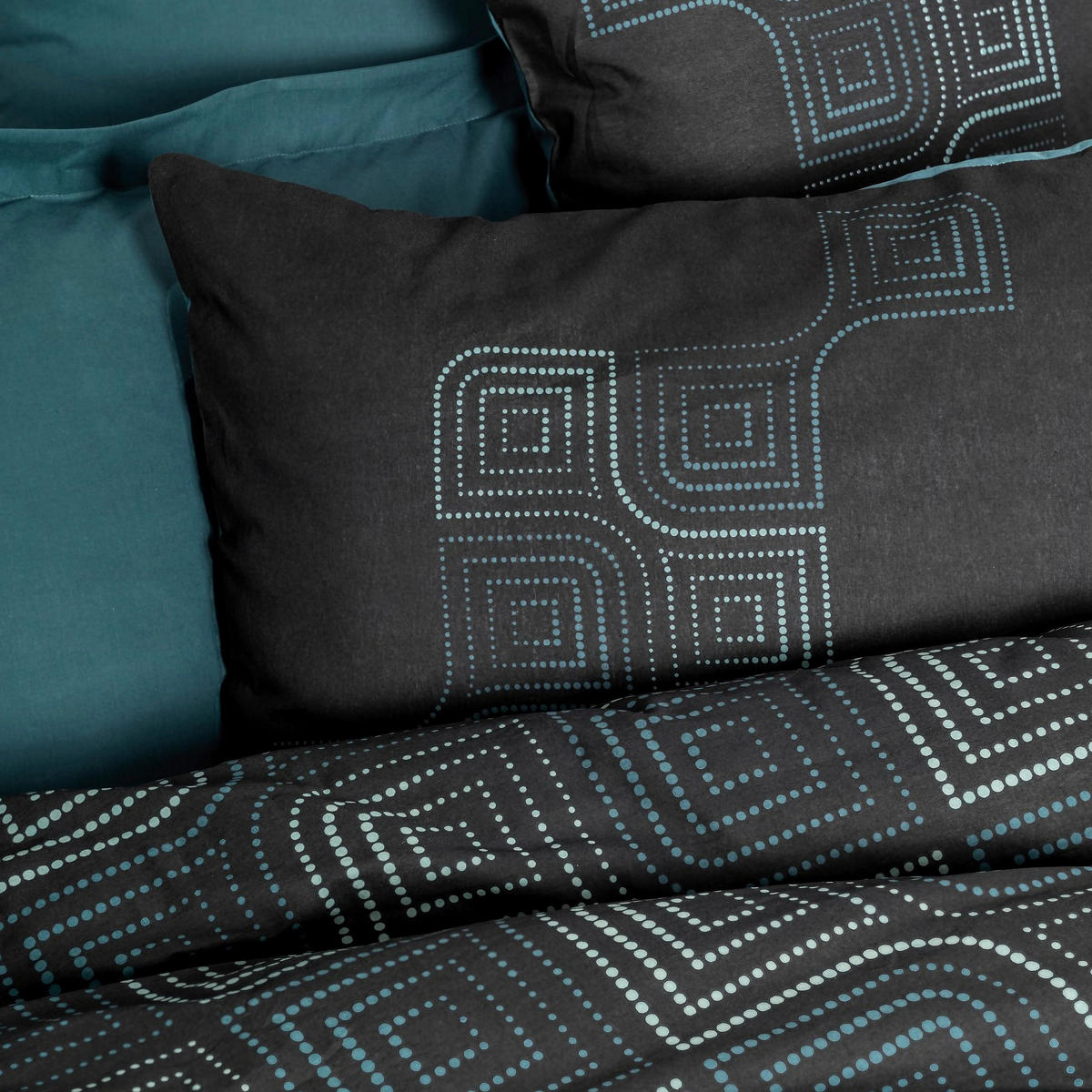 BETTWÄSCHE 135/200 cm  - Multicolor/Petrol, Basics, Textil (135/200cm)