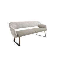 SITZBANK 207/89/68 cm Flachgewebe Grau Holz, Metall  - Schwarz/Grau, Design, Holz/Textil (207/89/68cm) - Koinor