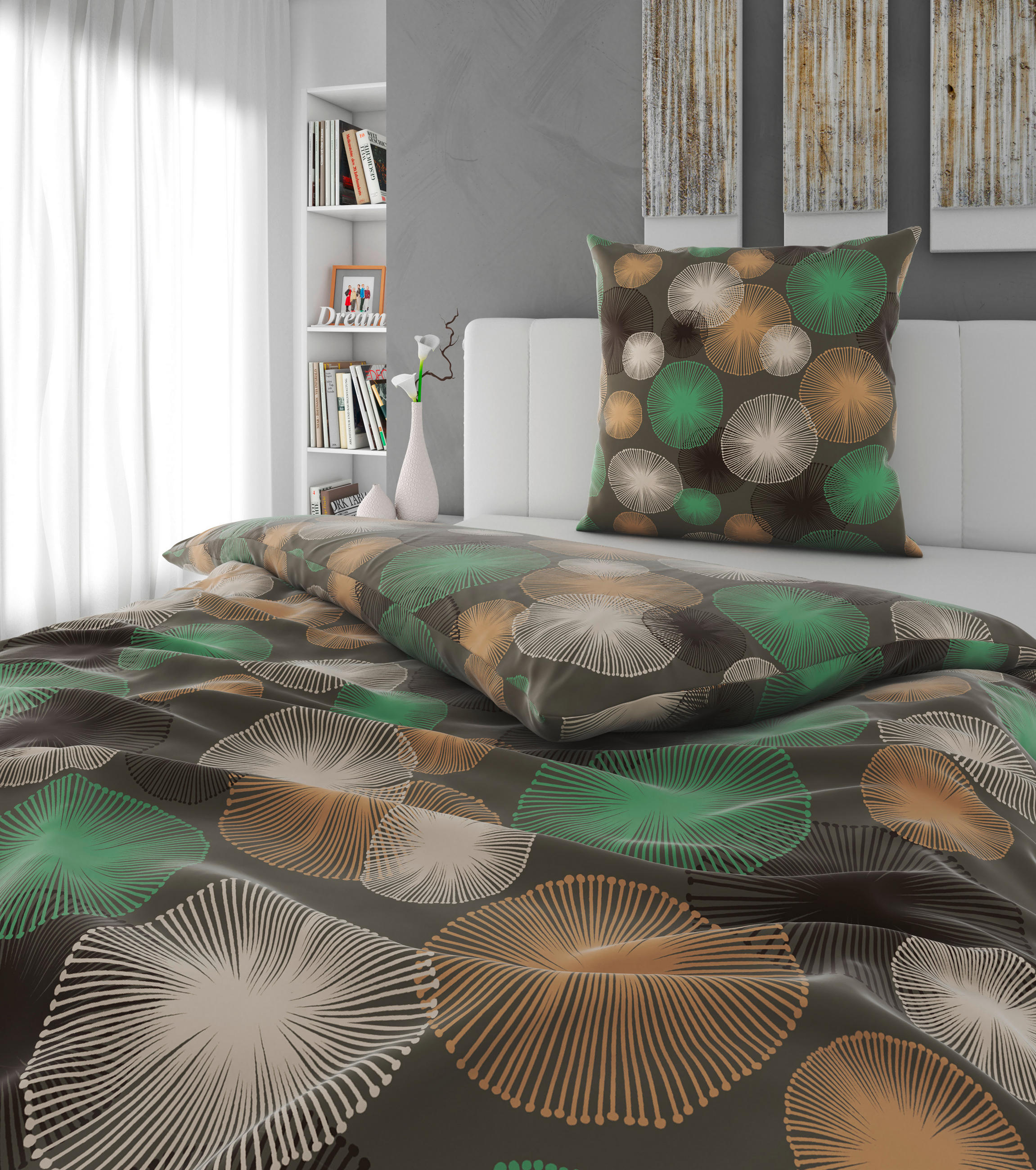 BETTWÄSCHE Satin 135/200 cm  - Grün, Textil (135/200cm) - Esposa