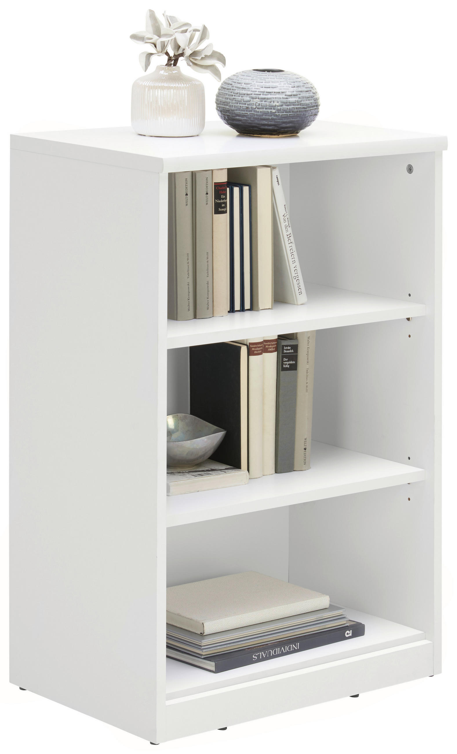 REGAL Weiß  - Schwarz/Weiß, Basics, Holzwerkstoff (55/84/36cm) - Xora