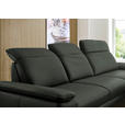 ECKSOFA in Echtleder Dunkelgrün  - Dunkelgrün/Schwarz, Design, Leder/Metall (332/193cm) - Dieter Knoll