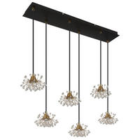 HÄNGLAMPA FIORE 77,5/24/120 cm  - klar/svart, Design, metall/plast (77,5/24/120cm) - Globo