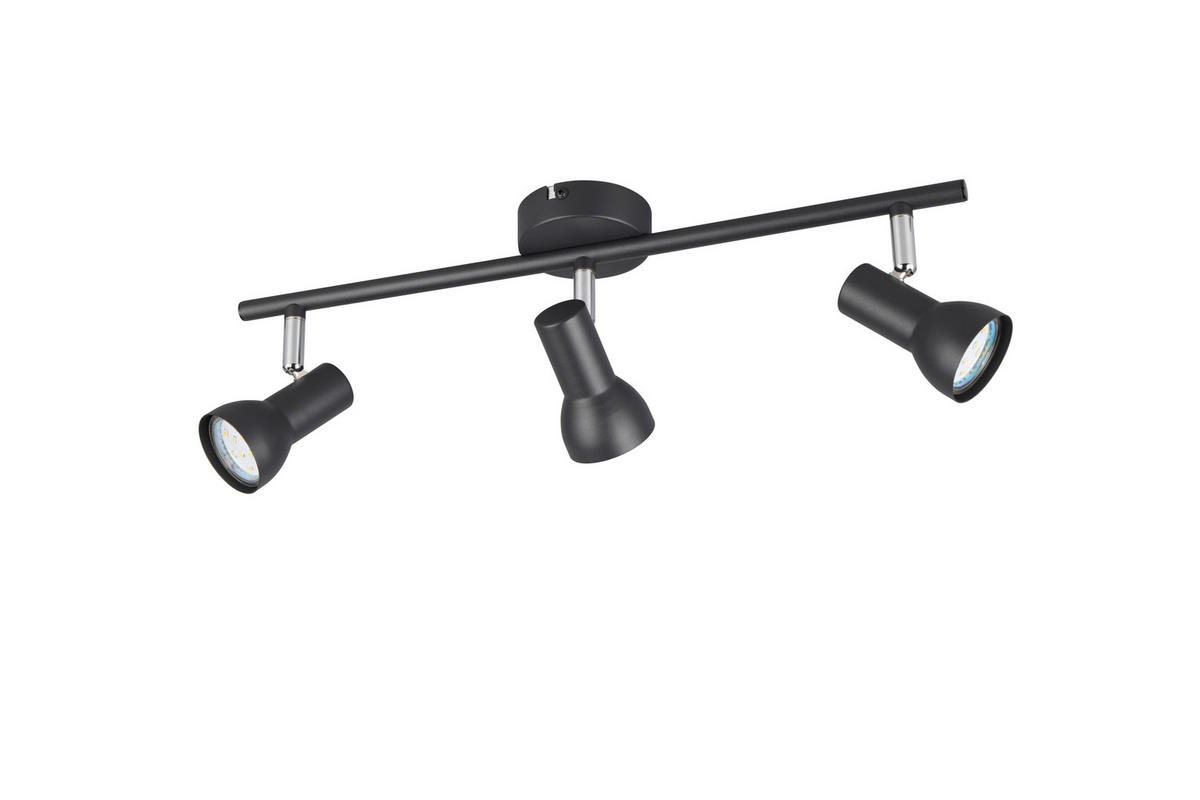 BODOVÉ SVIETIDLO, 5,0 W/GU10, 45,5/15,5 cm  - čierna, Basics, kov (45,5/15,5cm)
