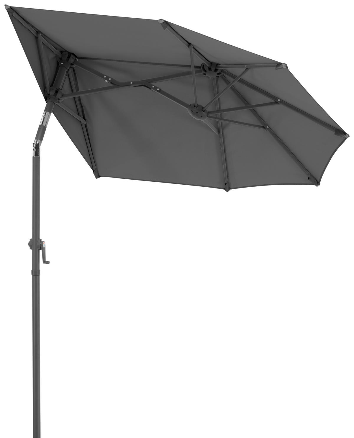 AMPELSCHIRM 150 cm Anthrazit  - Anthrazit, Basics, Textil/Metall (150/228/150cm) - Schneider