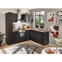 ECKKÜCHE 250/175 cm  in Schwarz  - Eichefarben/Schwarz, LIFESTYLE, Holzwerkstoff/Kunststoff (250/175cm) - MID.YOU