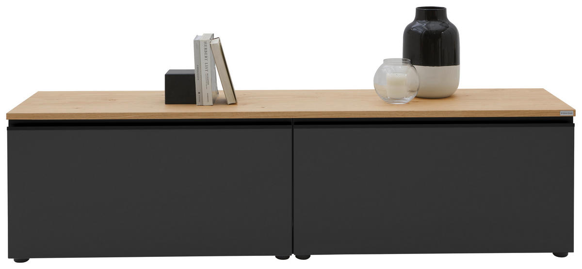 LOWBOARD  in 180/46/41 cm  - Eichefarben/Anthrazit, Design, Holzwerkstoff/Kunststoff (180/46/41cm) - Dieter Knoll