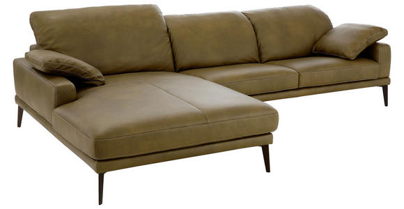 WOHNLANDSCHAFT in Leder - Bronzefarben, Natur, Leder/Metall (206/301cm) - Valnatura
