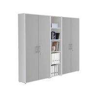 AKTENSCHRANK Weiß, Hellgrau  - Hellgrau/Weiß, MODERN, Holzwerkstoff (212,9/185,6/33cm) - MID.YOU