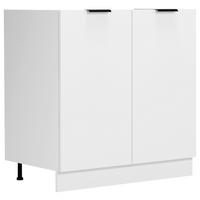 SPÜLENUNTERSCHRANK 80/82/46 cm  in Weiss  - Weiss/Schwarz, Trend, Holzwerkstoff/Kunststoff (80/82/46cm) - MID.YOU