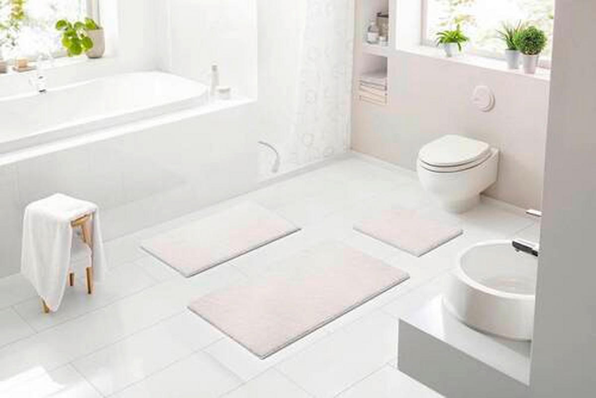 BADEMATTE Grau 70/120 cm  - Grau, Basics, Kunststoff/Textil (70/120cm) - Grund