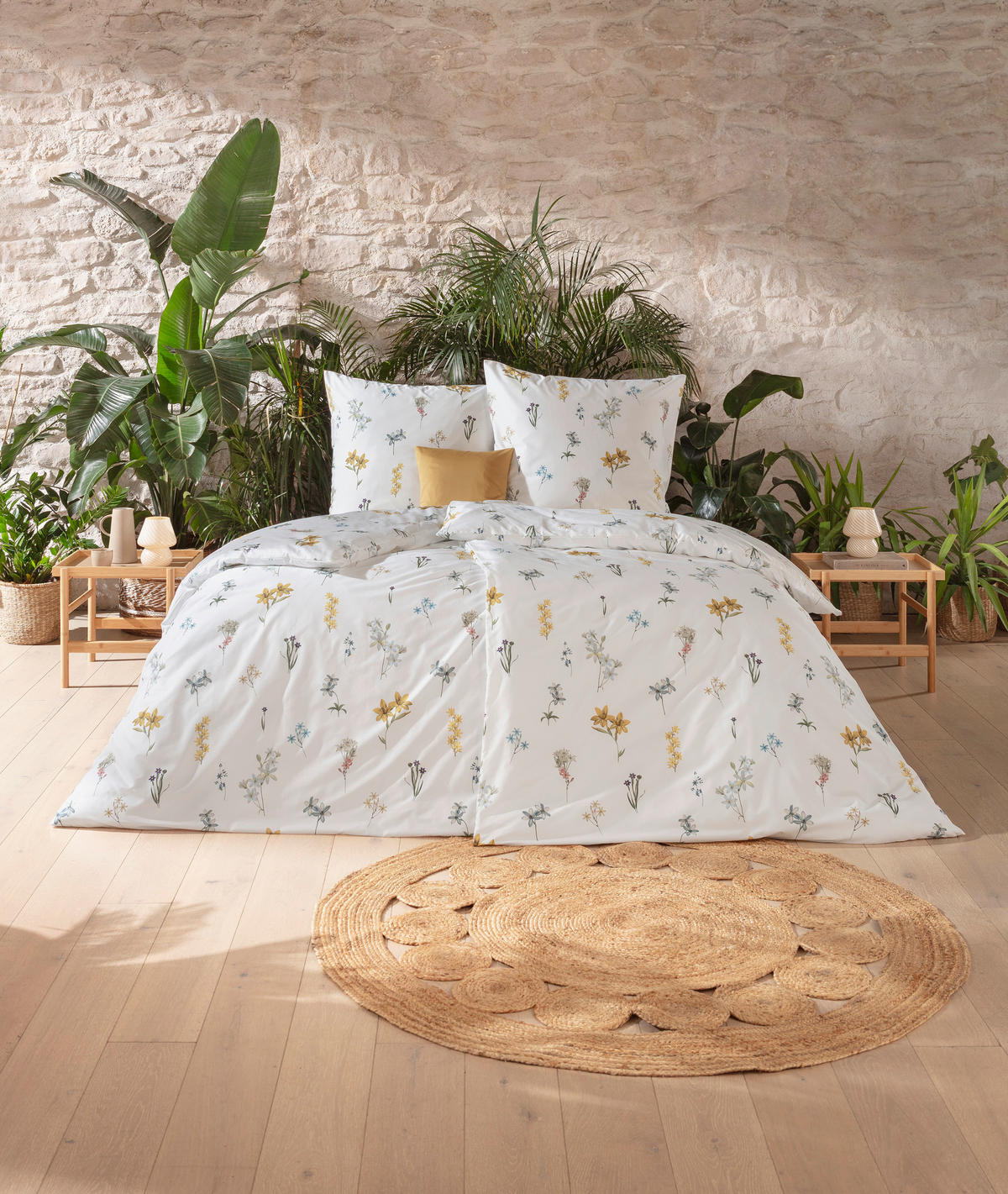 BETTWÄSCHE Natürlich Estella 155/220 cm  - Gelb, Design, Textil (155/220cm) - Estella