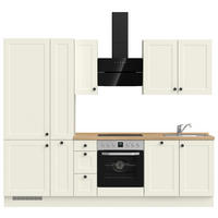 KÜCHENLEERBLOCK 270 cm   in Weiß, Eichefarben  - Eichefarben/Schwarz, MODERN, Holzwerkstoff/Metall (270cm) - Nobilia