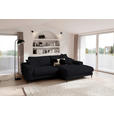 ECKSOFA  in Flachgewebe Schwarz  253/177 cm  - Schwarz, Design, Textil/Metall (253/177cm) - Dieter Knoll