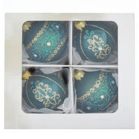 CHRISTBAUMKUGEL-SET 6 cm  - Türkis, LIFESTYLE, Glas/Metall (6cm) - X-Mas