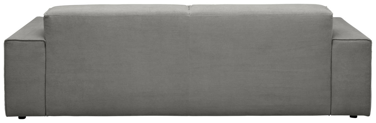 3-SITZER-SOFA Cord Grau  - Schwarz/Grau, Design, Kunststoff/Textil (236/71/101cm) - Pure Home Lifestyle