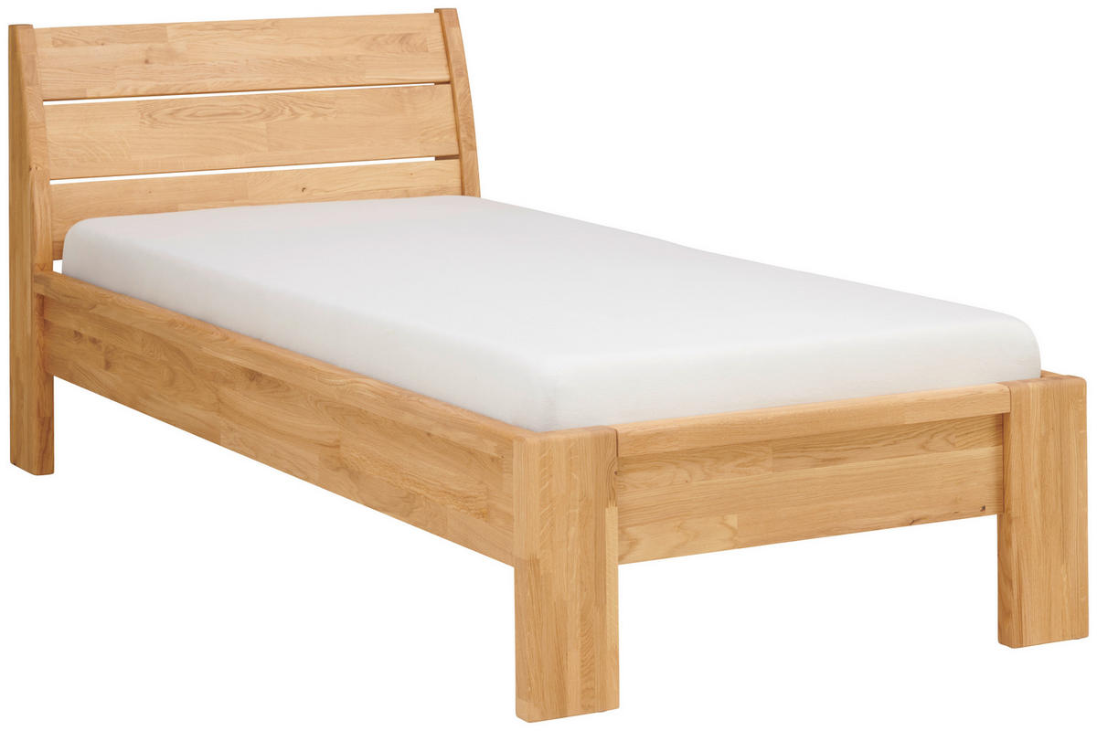 BETT 90/200 cm  in Wildeiche   - Wildeiche, Modern, Holz (90/200cm) - MID.YOU