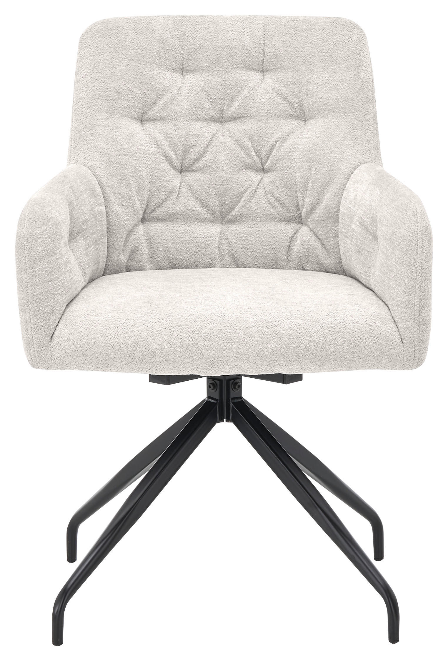 ARMLEHNSTUHL  in Eisen  - Creme/Schwarz, Design, Kunststoff/Metall (60,5/85/64cm) - SetOne by Musterring