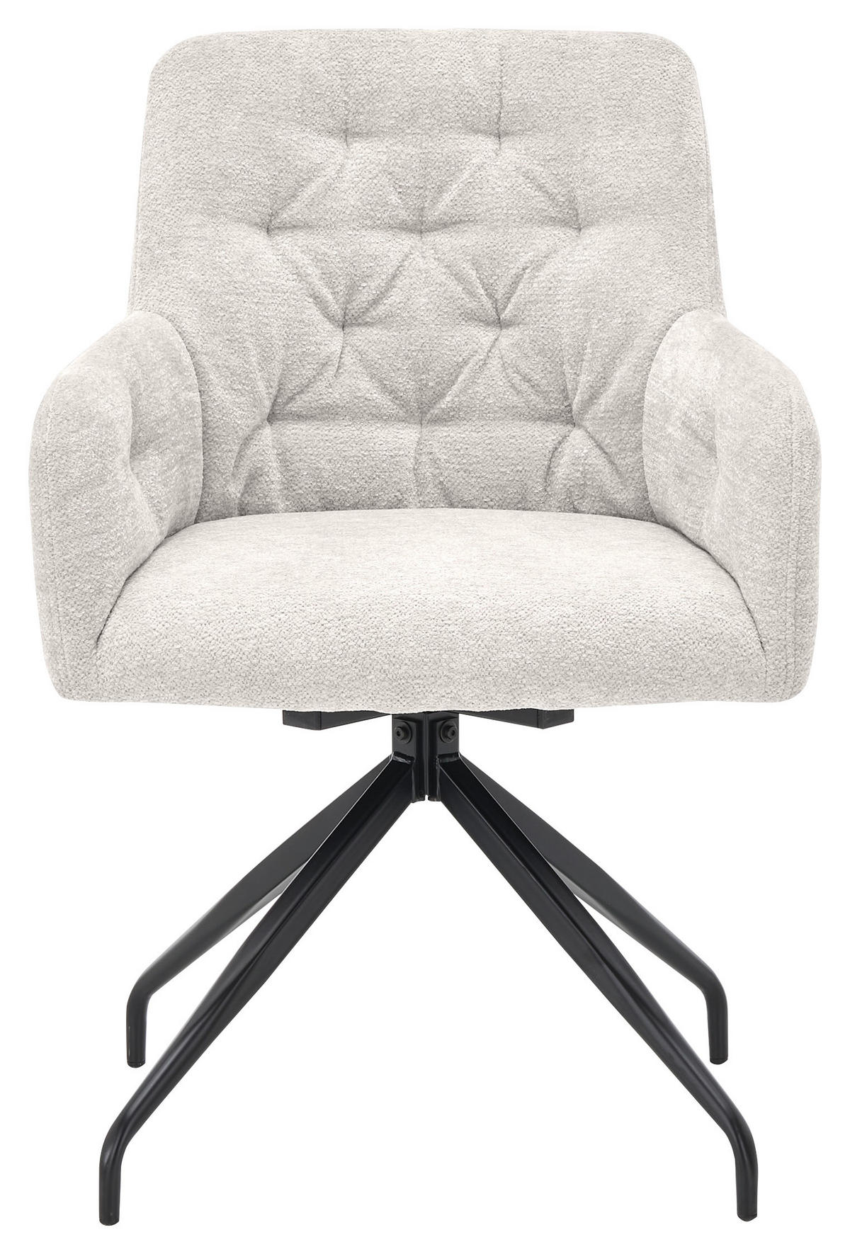 ARMLEHNSTUHL  in Eisen  - Creme/Schwarz, Design, Kunststoff/Metall (60,5/85/64cm) - SetOne by Musterring