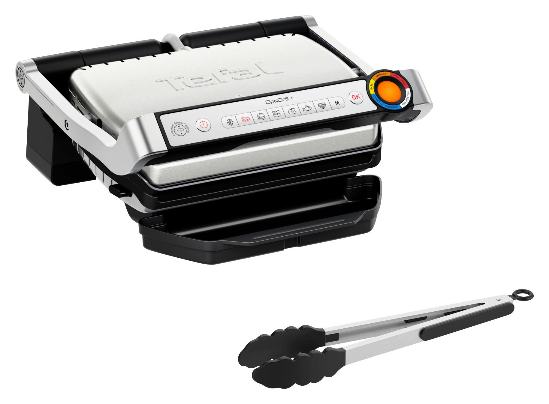GRIL DE CONTACT - Chromfarben/Schwarz, Basics (39.9/22.9/36.9cm) - Tefal