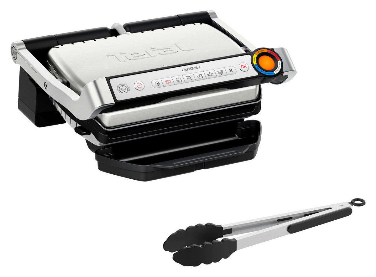 KONTAKTGRILL Optigrill+ GC712D  - Chromfarben/Schwarz, Basics (39.9/22.9/36.9cm) - Tefal