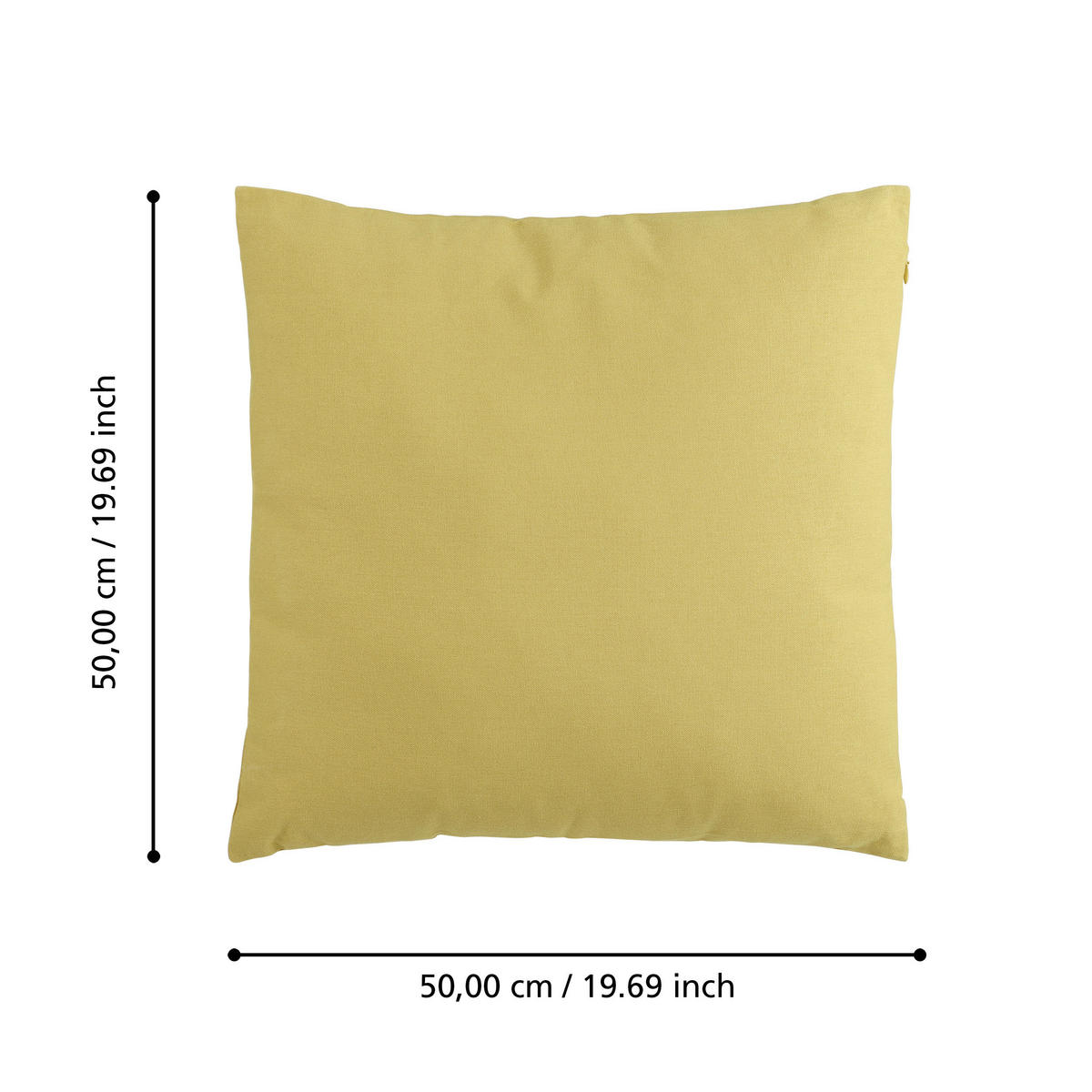 ZIERKISSEN  50/50 cm   - Senfgelb, Basics, Textil (50/50cm) - Eglo