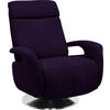 RELAXSESSEL in Textil Aubergine  - Edelstahlfarben/Aubergine, Konventionell, Textil/Metall (84/109/88cm) - Beldomo System