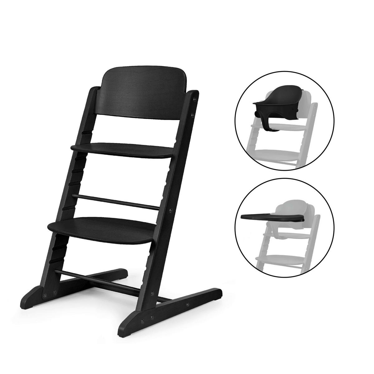 HOCHSTUHL-SET Iris 3 in 1 Schwarz Hochglanz Stunning Black  - Schwarz Hochglanz, Basics, Holz (58/48/84cm) - cybex GOLD