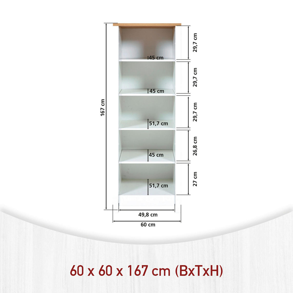 KÜCHENLEERBLOCK   in Weiß, Eiche Artisan  - Silberfarben/Weiß, MODERN, Glas/Holzwerkstoff (430/167/60cm) - home24