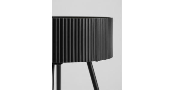 BEISTELLTISCH 38/38/45 cm Naturfarben, Schwarz rund  - Schwarz/Naturfarben, LIFESTYLE, Holzwerkstoff/Metall (38/38/45cm) - Xora