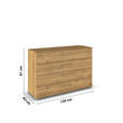 KOMMODE  in 120/81/42 cm  - Eichefarben/Silberfarben, Design, Holzwerkstoff/Kunststoff (120/81/42cm) - Novel