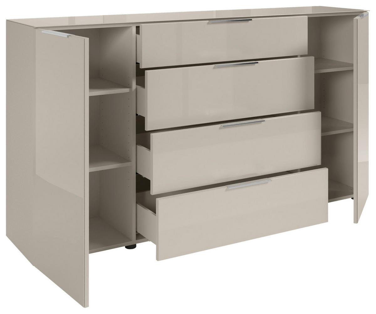 KOMODA,  - Moderno, steklo/leseni material (180/99/40cm) - MID.YOU