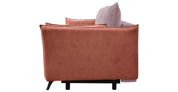 SCHLAFSOFA Cord, Flachgewebe Rosa - Schwarz/Rosa, KONVENTIONELL, Textil/Metall (223/72/100cm) - Carryhome