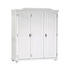 DREHTÜRENSCHRANK 3-türig Kiefer massiv Weiß - Weiß, LIFESTYLE, Holz/Metall (150/180/56cm) - Carryhome DREHTÜRENSCHRANK 3-türig Kiefer massiv Weiß - Weiß, LIFESTYLE, Holz/Metall (150/180/56cm) - Carryhome