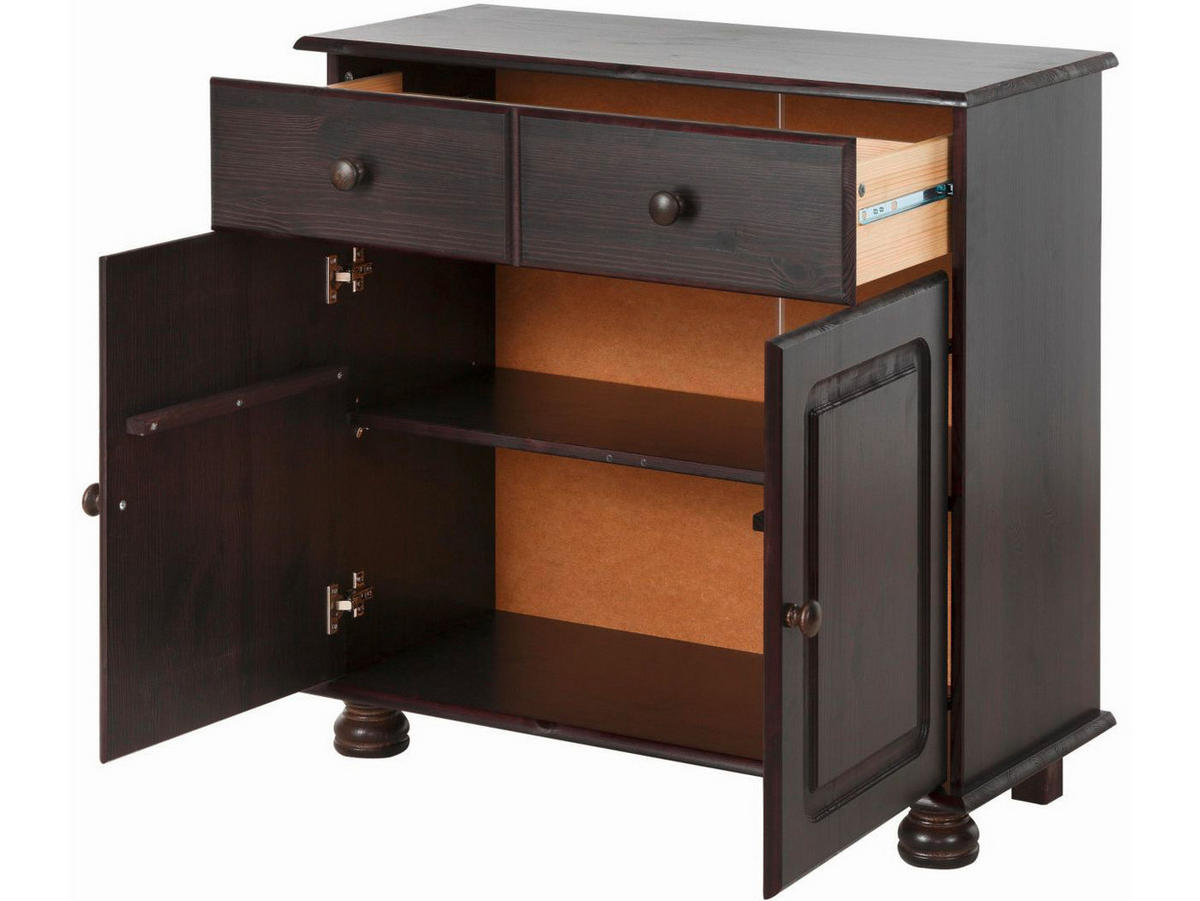 SIDEBOARD Mette  in 80/76/35 cm  - Dunkelbraun/Braun, Design, Holz (80/76/35cm) - MID.YOU