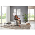 FERNSEHSESSEL  mit Relaxfunktion Struktur Grau  - Schwarz/Grau, MODERN, Textil/Metall (73/115/85cm) - Cantus