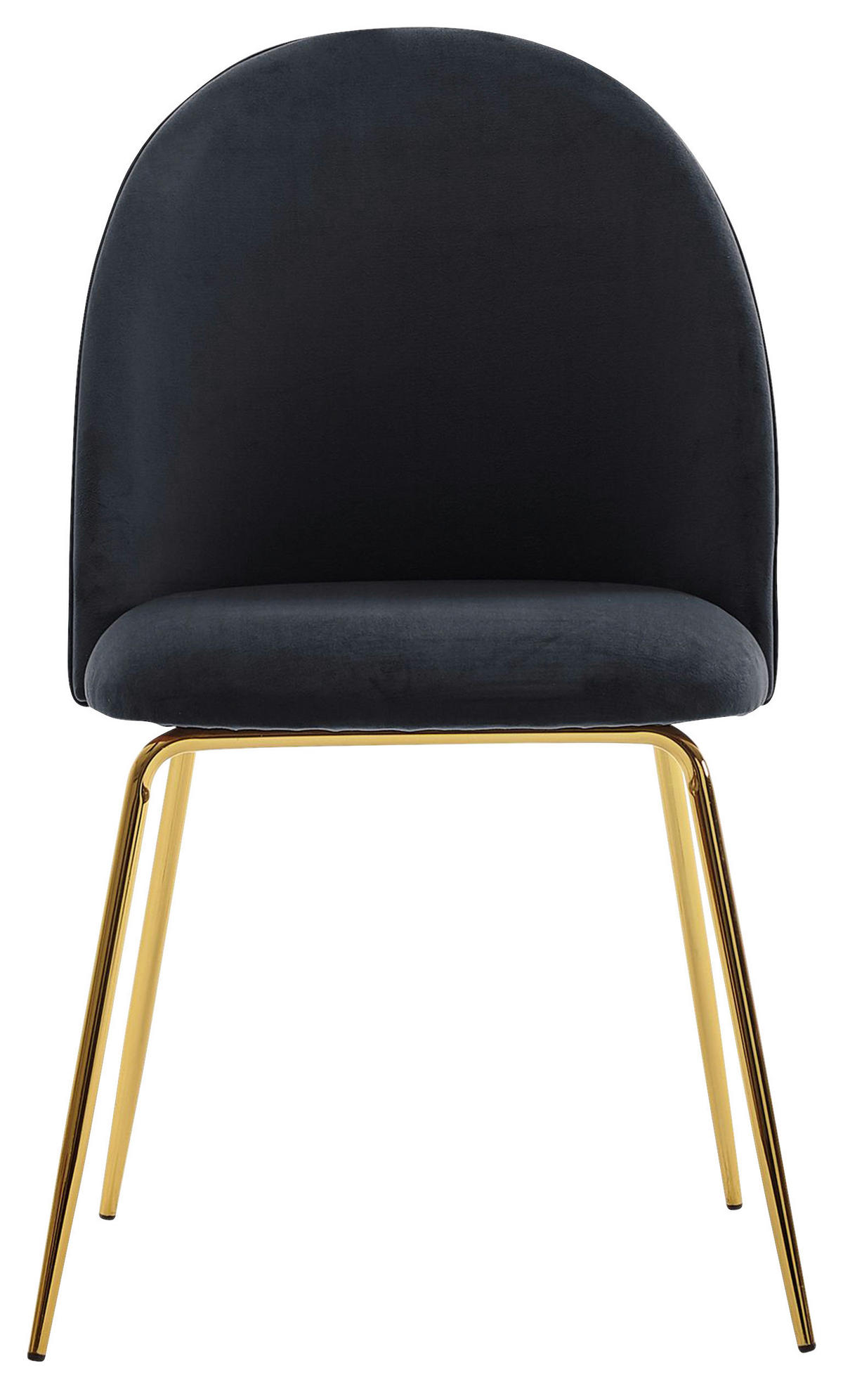 STOL, tekstil črna  - zlate barve/črna, Design, kovina/tekstil (53/86/50cm) - MID.YOU