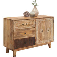 KOMMODE  in 115/80/35 cm  - Braun/Nickelfarben, Trend, Holz/Metall (115/80/35cm) - Landscape