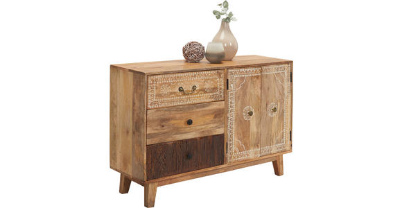 KOMMODE  in 115/80/35 cm  - Naturfarben/Braun, Trend, Holz/Metall (115/80/35cm) - Landscape