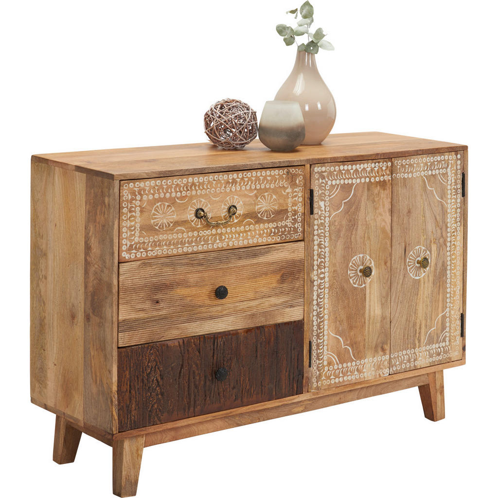 Ambia Home KOMODA, mangové dřevo, hnědá, 115/80/35 cm