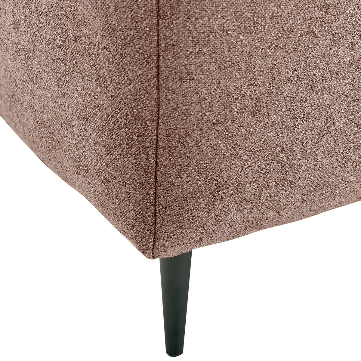SCHLAFSOFA in Flachgewebe Hellbraun  - Hellbraun/Schwarz, KONVENTIONELL, Textil/Metall (197/75/100cm) - Carryhome
