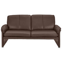 2-SITZER-SOFA Braun Echtleder  - Chromfarben/Braun, KONVENTIONELL, Leder/Metall (158/90/86cm) - Celina Home